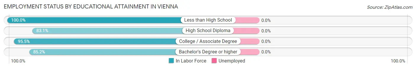 Employment Status by Educational Attainment in Vienna