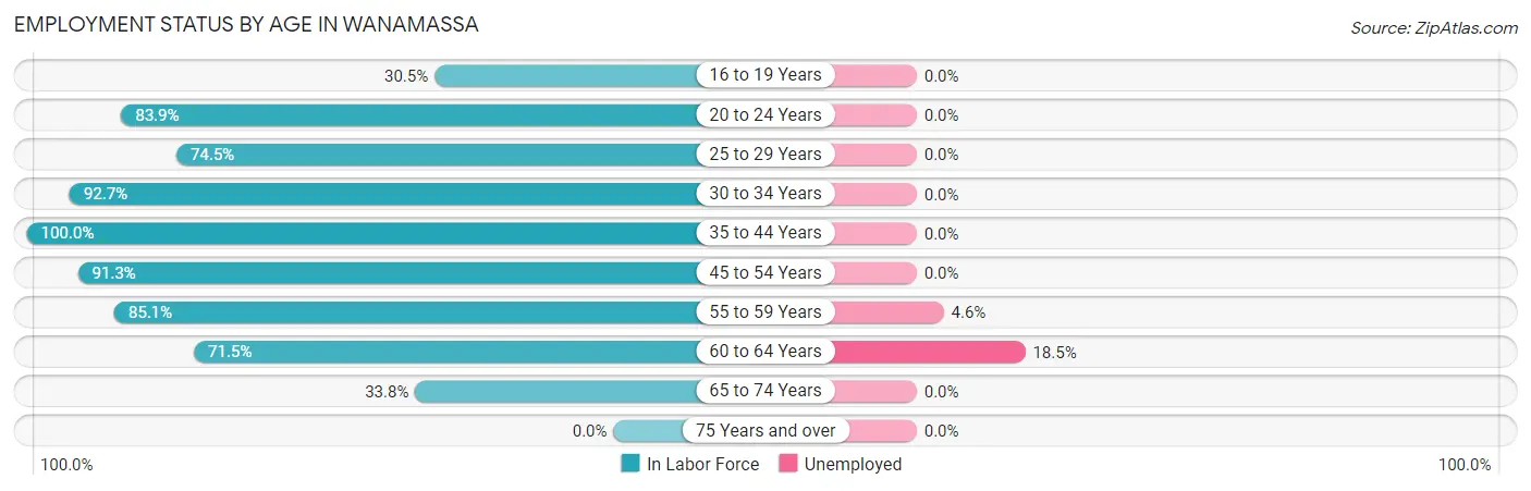 Employment Status by Age in Wanamassa