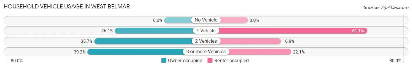 Household Vehicle Usage in West Belmar