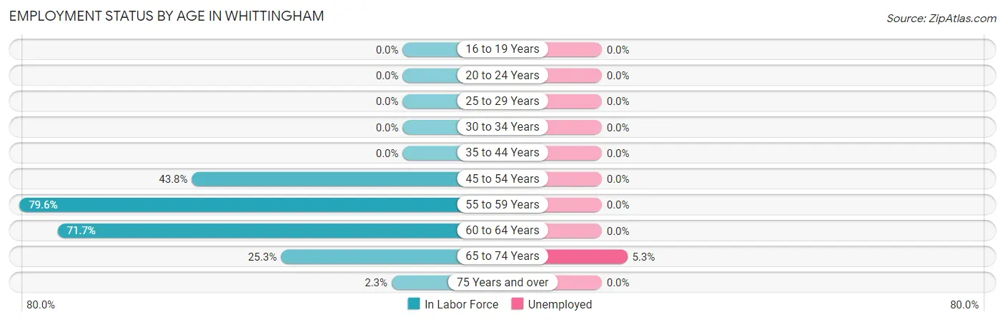 Employment Status by Age in Whittingham
