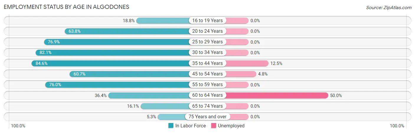Employment Status by Age in Algodones