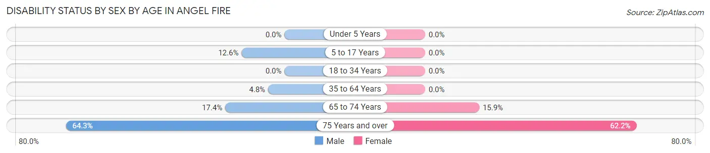 Disability Status by Sex by Age in Angel Fire