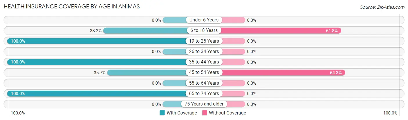 Health Insurance Coverage by Age in Animas