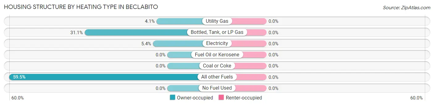 Housing Structure by Heating Type in Beclabito