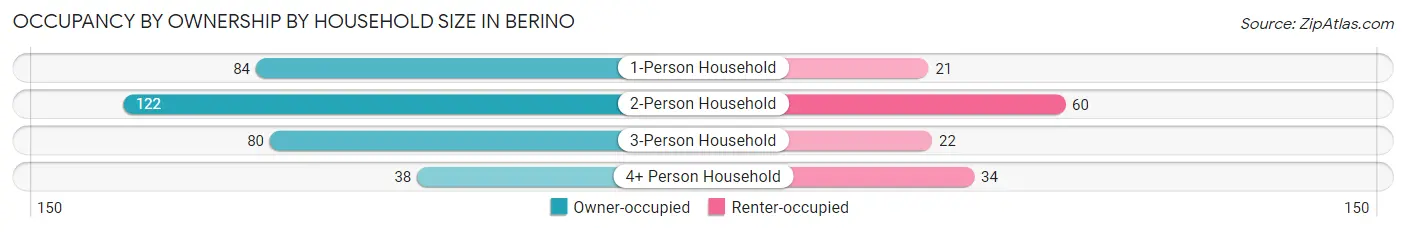 Occupancy by Ownership by Household Size in Berino