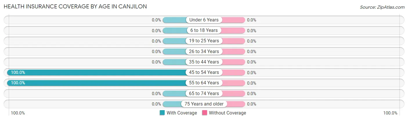 Health Insurance Coverage by Age in Canjilon