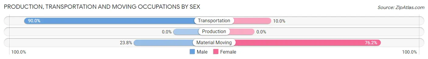 Production, Transportation and Moving Occupations by Sex in Chamita