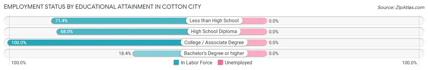 Employment Status by Educational Attainment in Cotton City