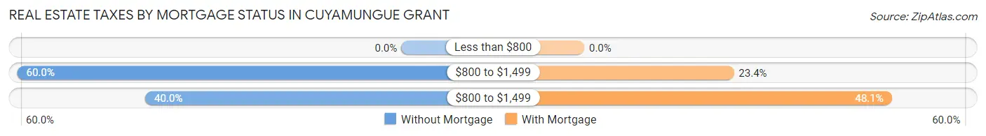 Real Estate Taxes by Mortgage Status in Cuyamungue Grant