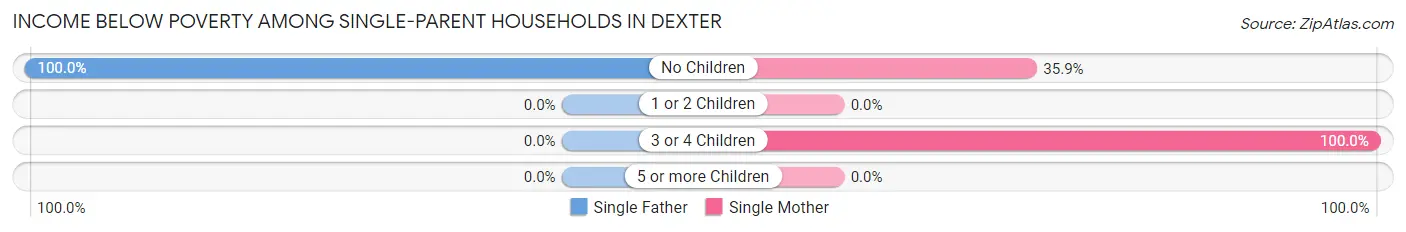 Income Below Poverty Among Single-Parent Households in Dexter