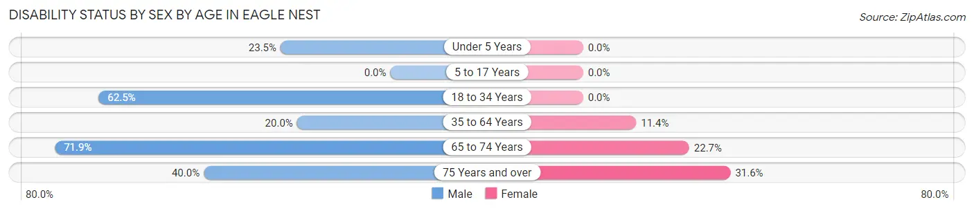 Disability Status by Sex by Age in Eagle Nest