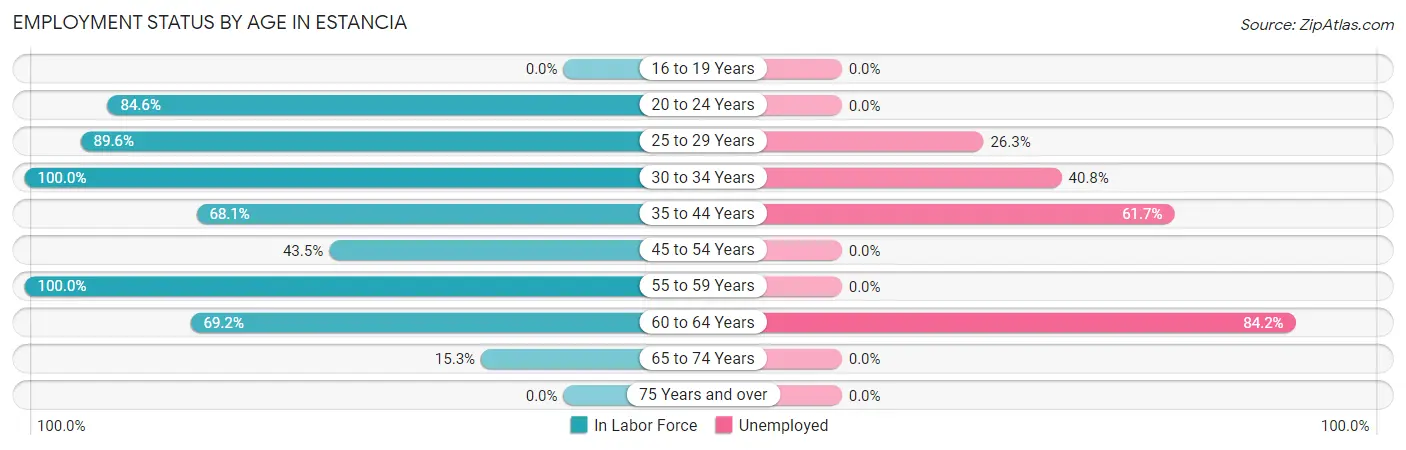 Employment Status by Age in Estancia