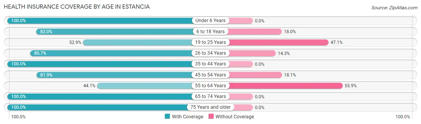 Health Insurance Coverage by Age in Estancia