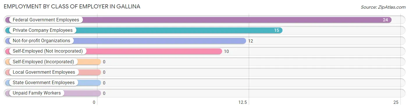 Employment by Class of Employer in Gallina