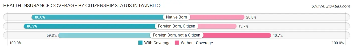 Health Insurance Coverage by Citizenship Status in Iyanbito