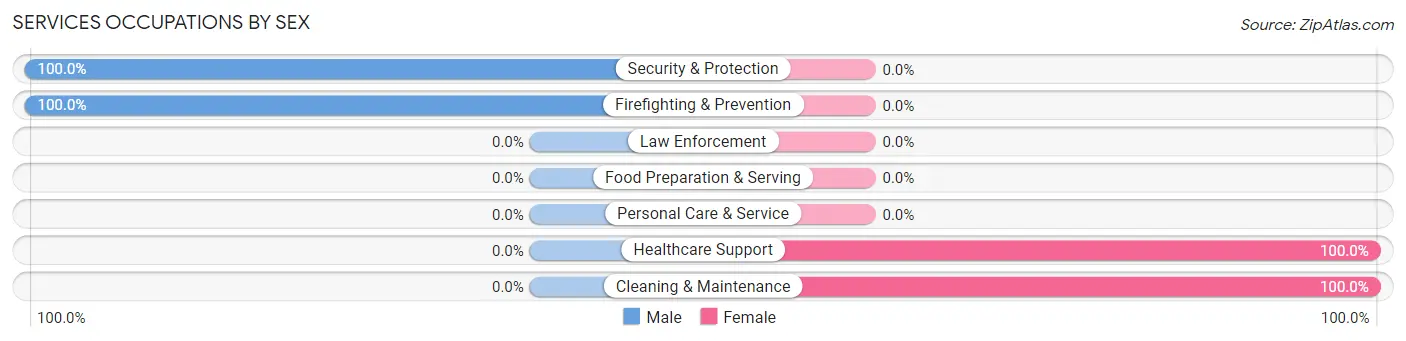 Services Occupations by Sex in Jaconita