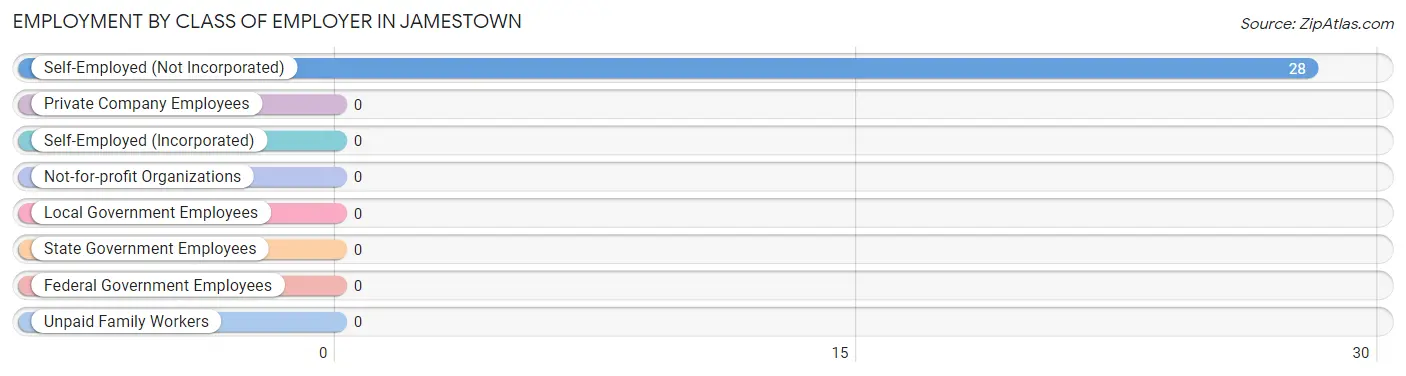 Employment by Class of Employer in Jamestown