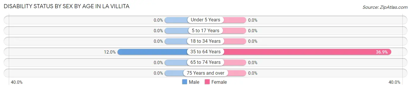Disability Status by Sex by Age in La Villita