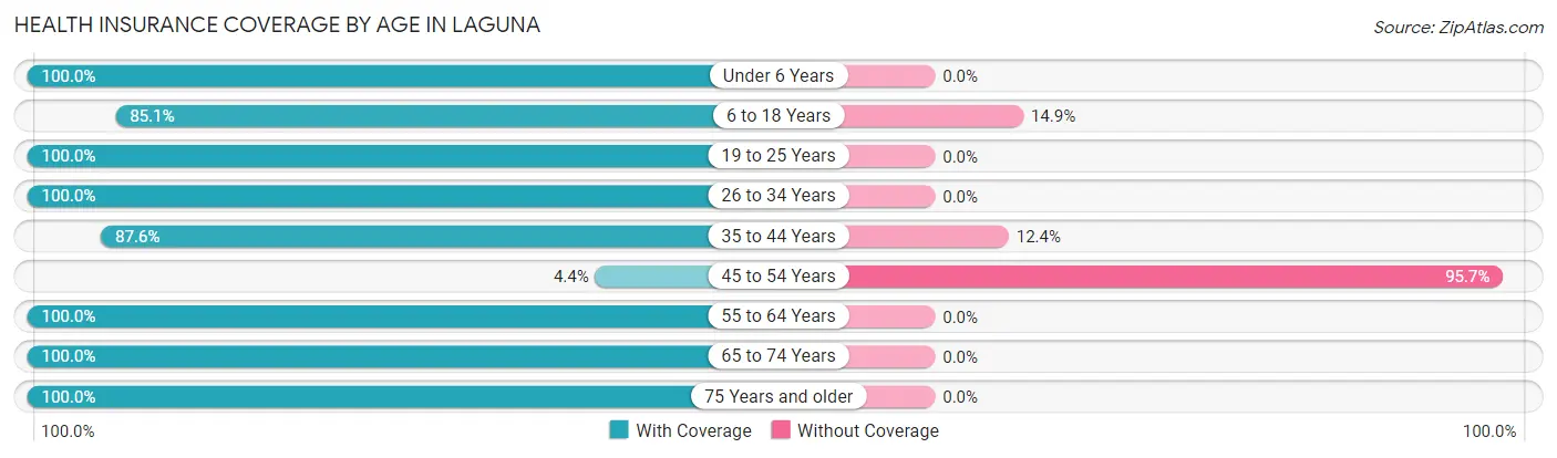 Health Insurance Coverage by Age in Laguna