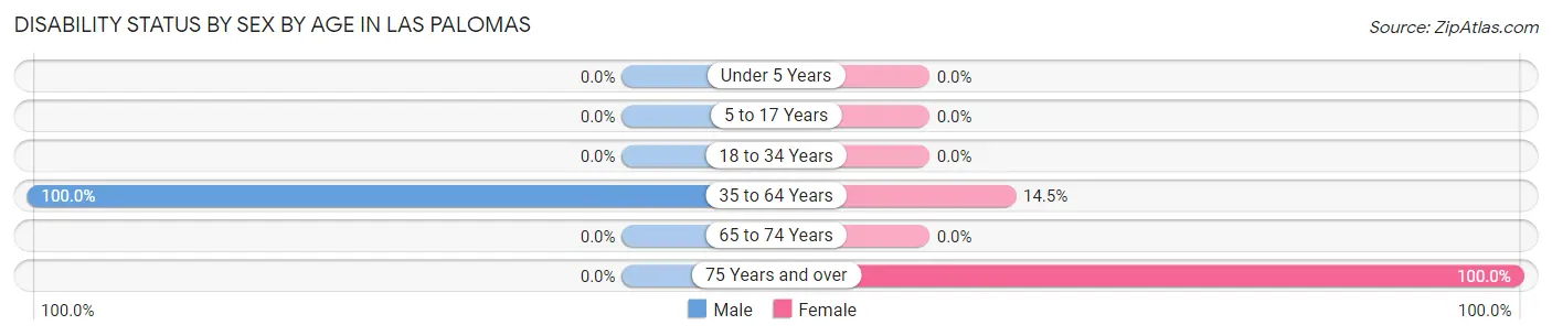 Disability Status by Sex by Age in Las Palomas