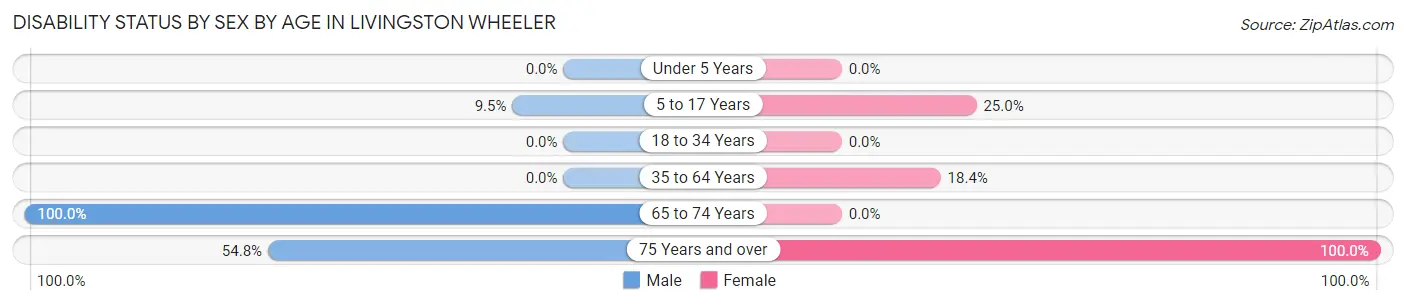 Disability Status by Sex by Age in Livingston Wheeler