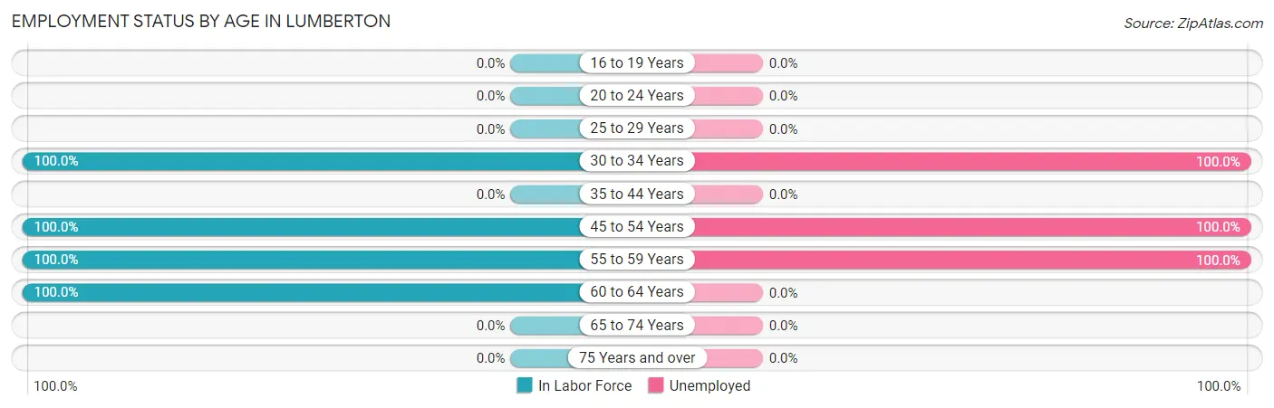 Employment Status by Age in Lumberton