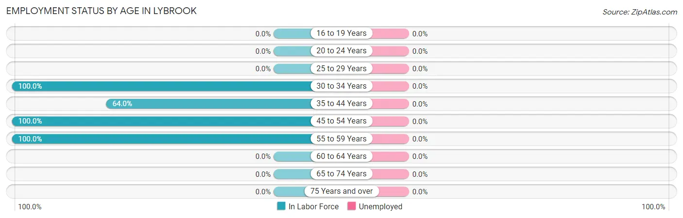 Employment Status by Age in Lybrook