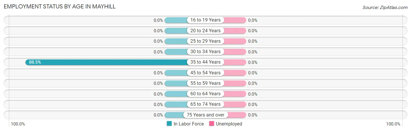 Employment Status by Age in Mayhill