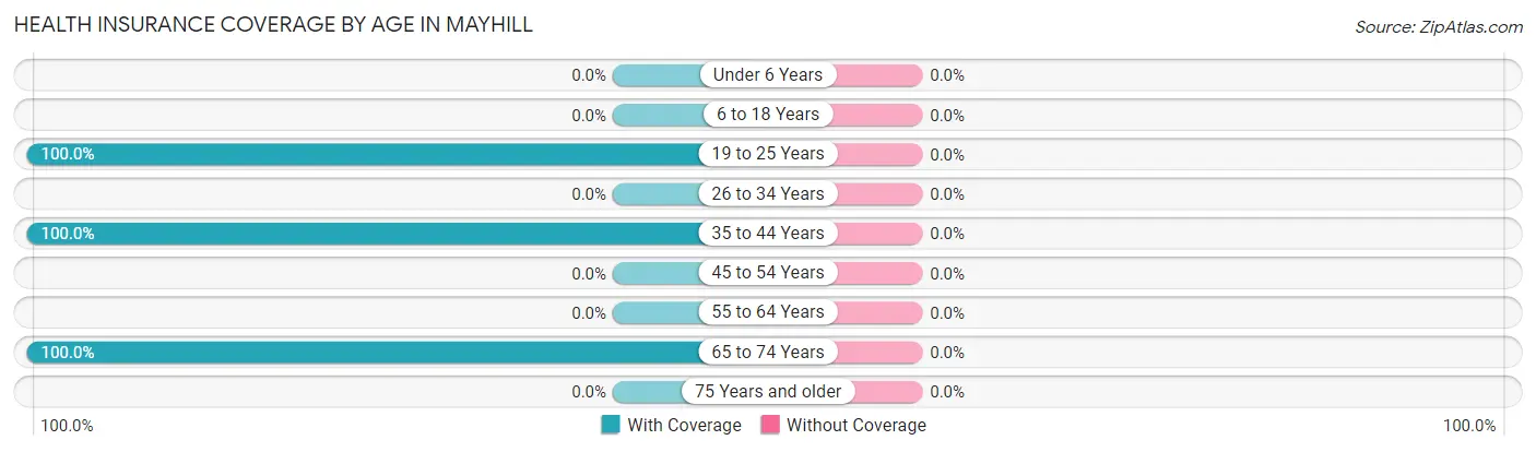 Health Insurance Coverage by Age in Mayhill