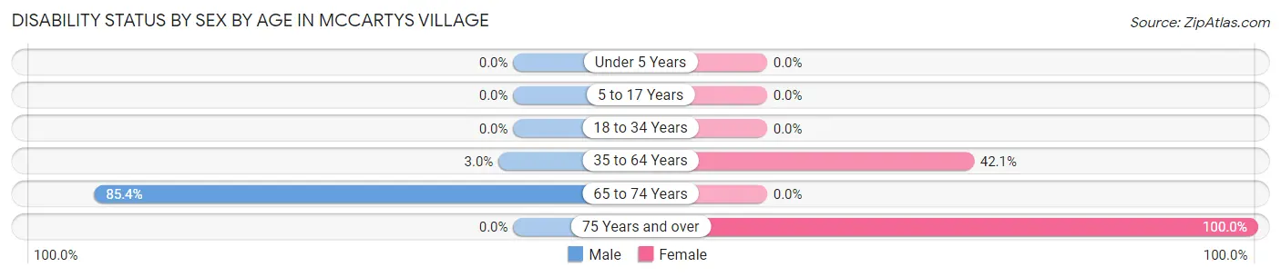 Disability Status by Sex by Age in McCartys Village