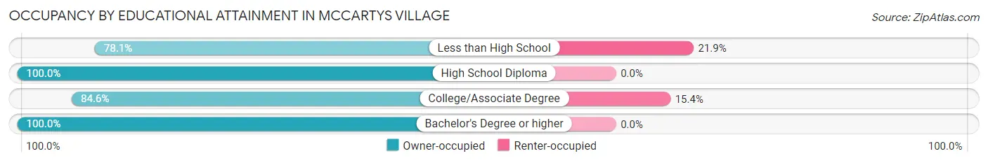 Occupancy by Educational Attainment in McCartys Village