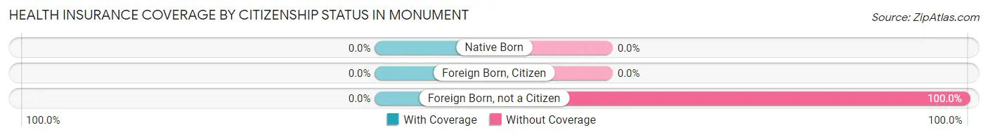 Health Insurance Coverage by Citizenship Status in Monument
