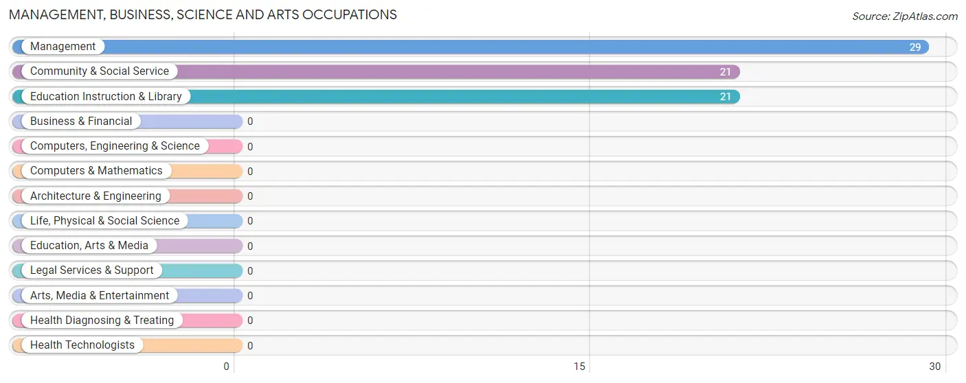 Management, Business, Science and Arts Occupations in Mora