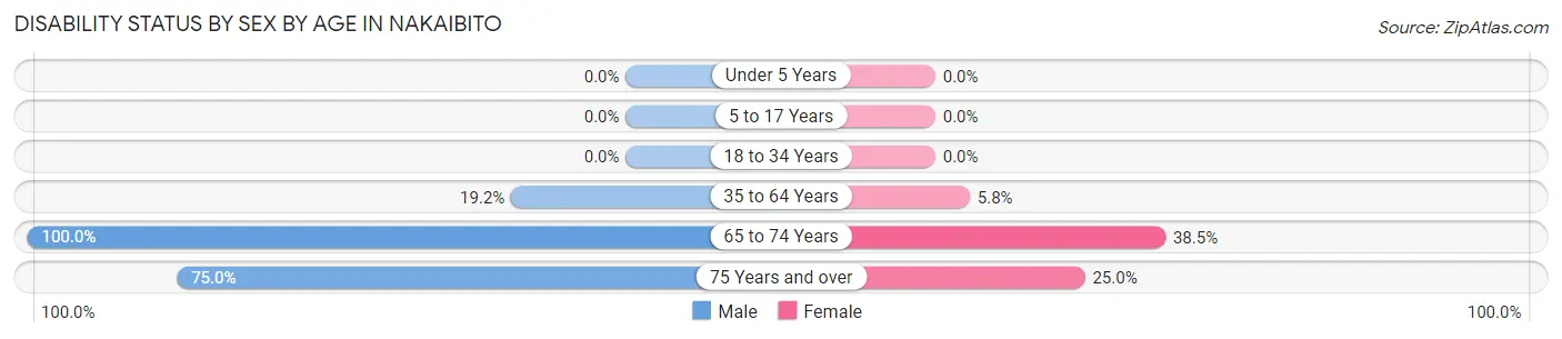 Disability Status by Sex by Age in Nakaibito