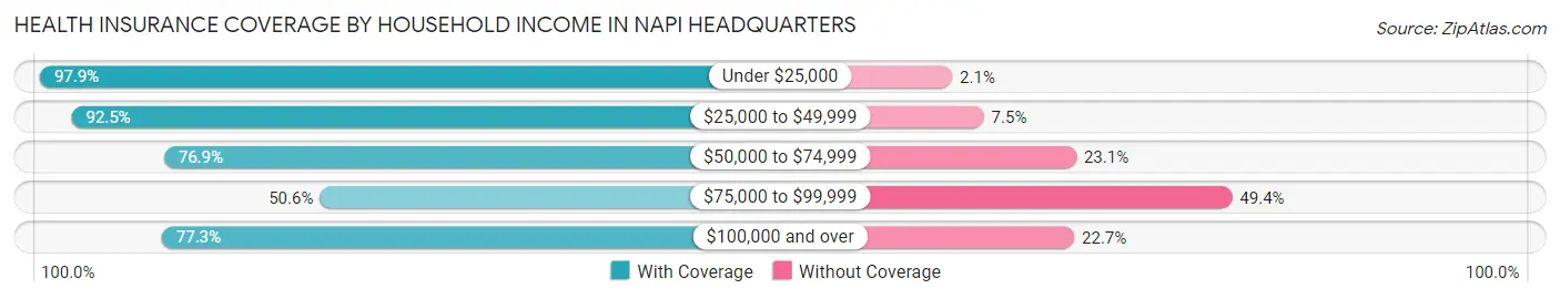 Health Insurance Coverage by Household Income in Napi Headquarters