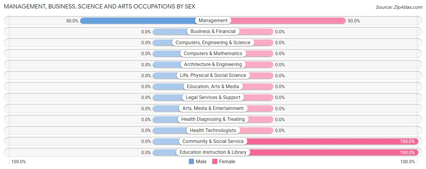 Management, Business, Science and Arts Occupations by Sex in Napi Headquarters