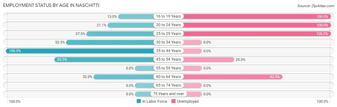 Employment Status by Age in Naschitti