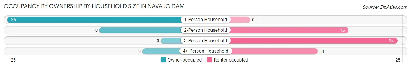 Occupancy by Ownership by Household Size in Navajo Dam