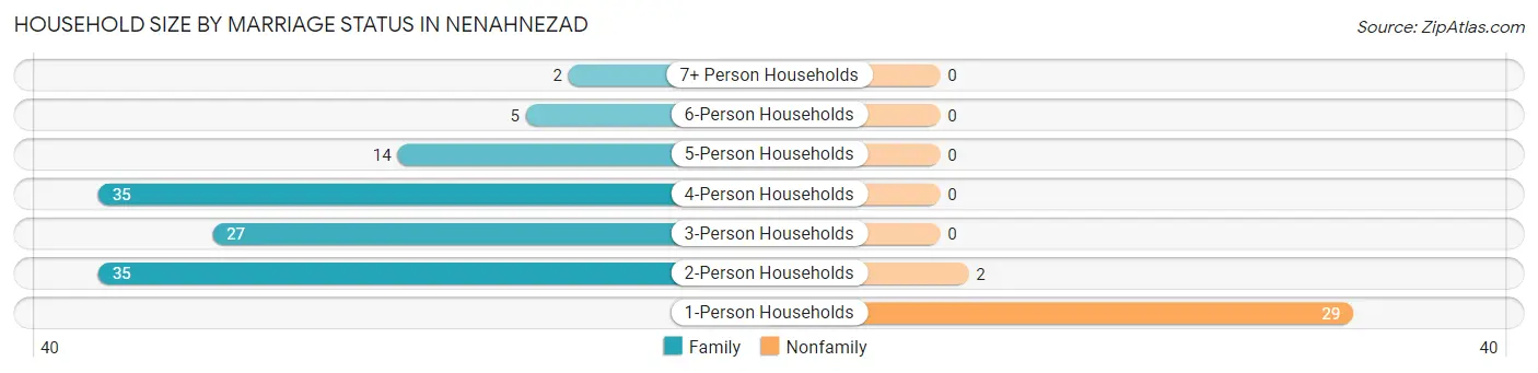 Household Size by Marriage Status in Nenahnezad