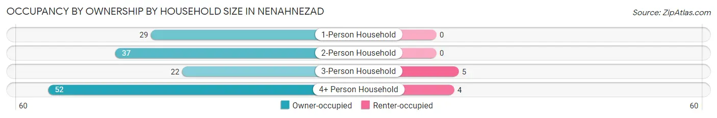 Occupancy by Ownership by Household Size in Nenahnezad