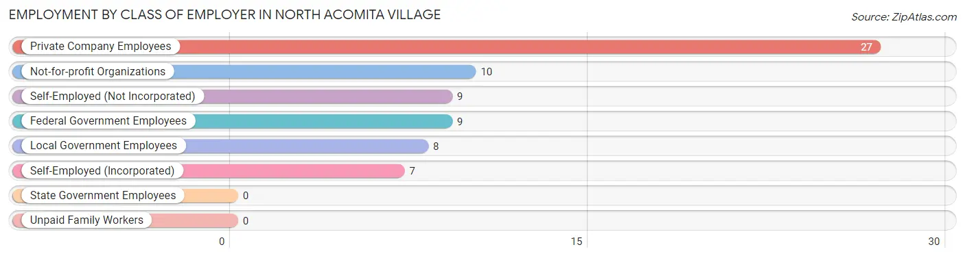 Employment by Class of Employer in North Acomita Village