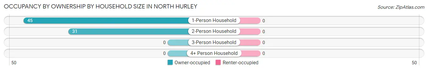 Occupancy by Ownership by Household Size in North Hurley