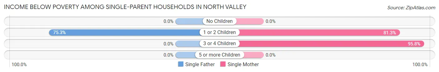 Income Below Poverty Among Single-Parent Households in North Valley