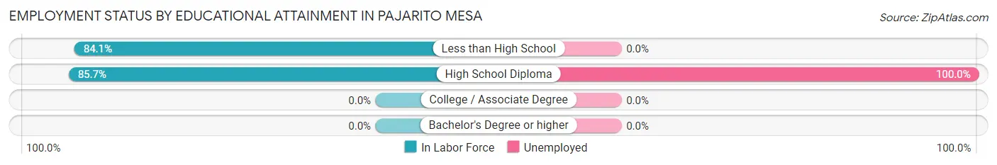 Employment Status by Educational Attainment in Pajarito Mesa
