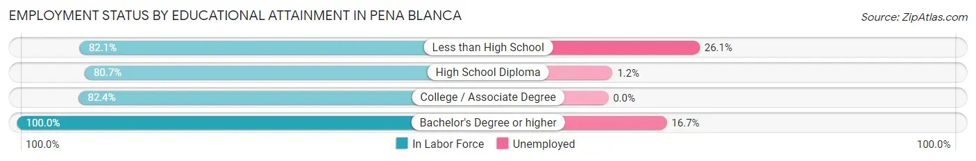 Employment Status by Educational Attainment in Pena Blanca