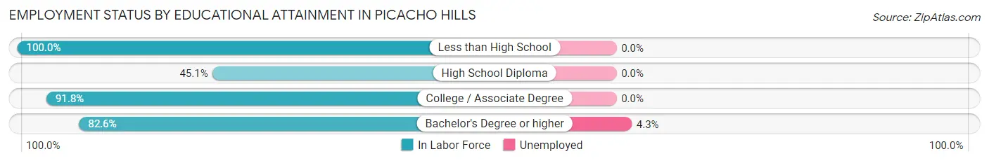 Employment Status by Educational Attainment in Picacho Hills