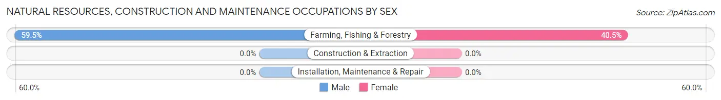 Natural Resources, Construction and Maintenance Occupations by Sex in Placitas CDP Dona Ana County