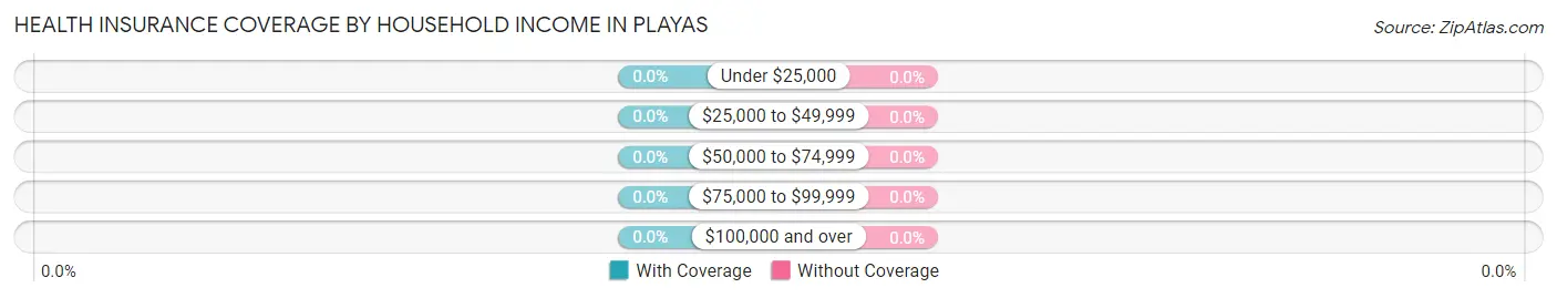 Health Insurance Coverage by Household Income in Playas
