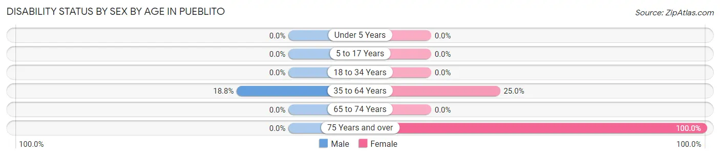 Disability Status by Sex by Age in Pueblito