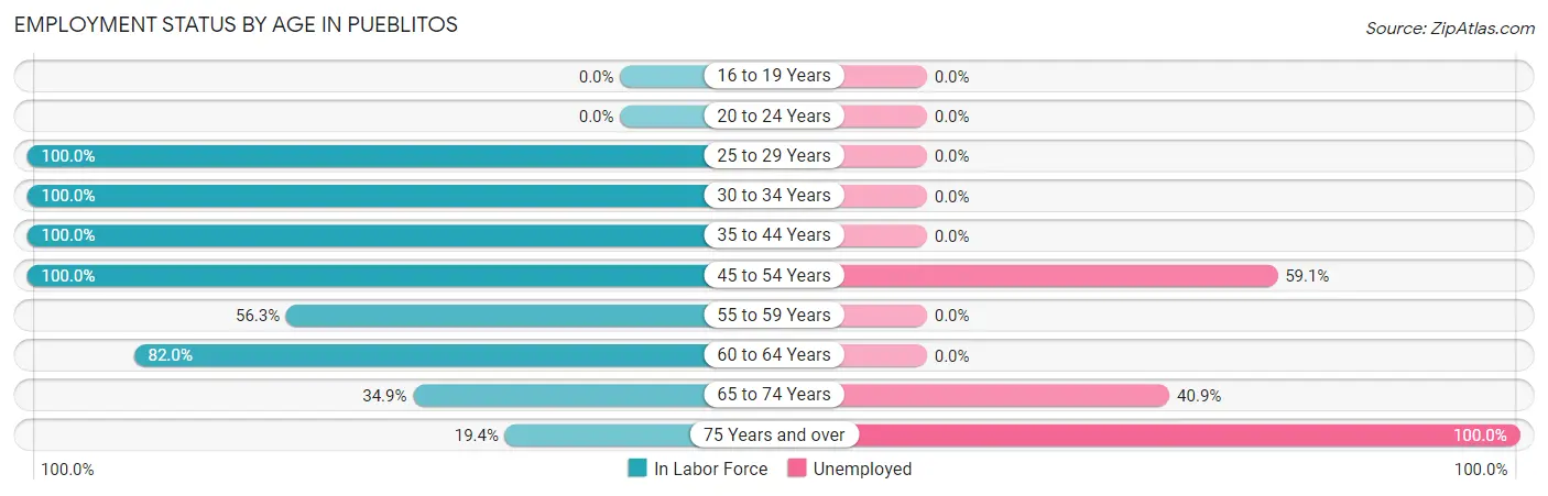 Employment Status by Age in Pueblitos